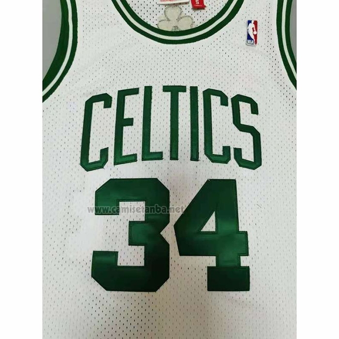 Camiseta Boston Celtics Paul Pierce #34 Mitchell & Ness 2007-08 Blanco